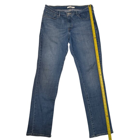 Levi's Women's Blue Mid Rise Skinny Jeans Size 12 - Picture 5 of 7